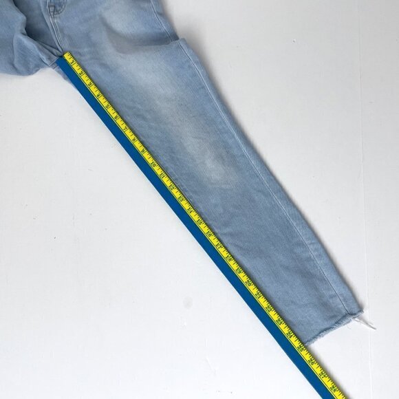 J. Crew Mercantile Women's Jeans High Rise Skinny Light Wash Raw Hems size 24 - Picture 4 of 9